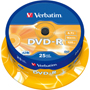 VERBATIM DVD-R AZO MATT SILVER 4.7GB SPINDLE 25-PACK 43522